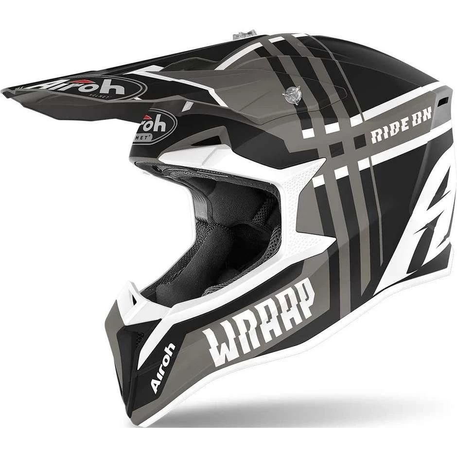 Casque De Moto Cross Enduro Airoh WRAAP Broken Anthracite Matt 3 Casque De Moto Cross Enduro Airoh WRAAP Broken Anthracite Matt