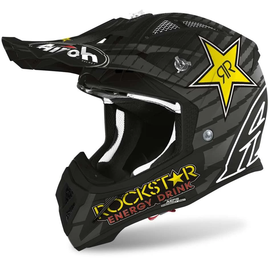 Casque De Moto Cross Enduro En Fibre Airoh AVIATOR ACE Rockstar 2020 Matt 3 Casque De Moto Cross Enduro En Fibre Airoh AVIATOR ACE Rockstar 2020 Matt
