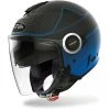 Casque De Moto Double Visière Jet Airoh HELIOS Map Matt Blue