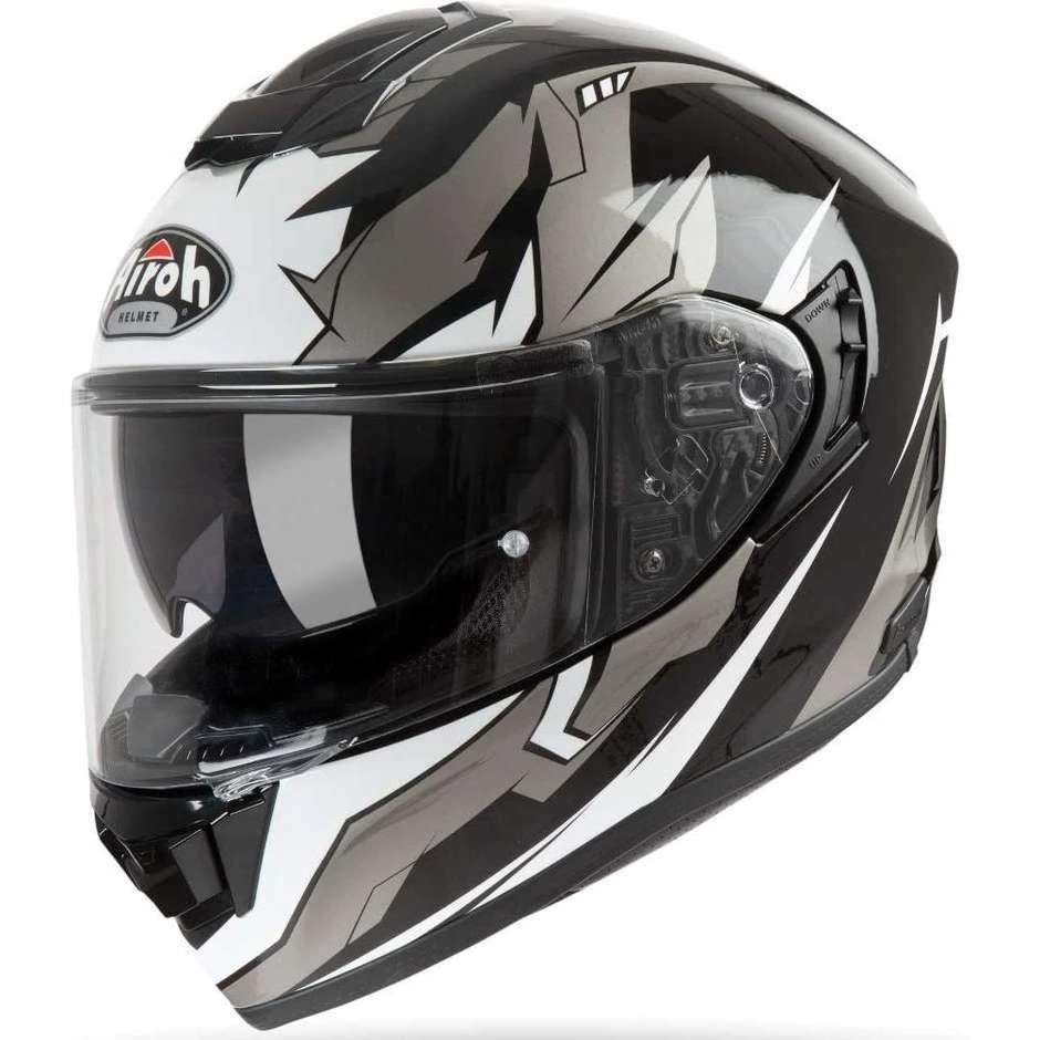 Casque De Moto Intégral Airoh ST 501 BIONIC Glossy White Chrome 3 Casque De Moto Intégral Airoh ST 501 BIONIC Glossy White Chrome