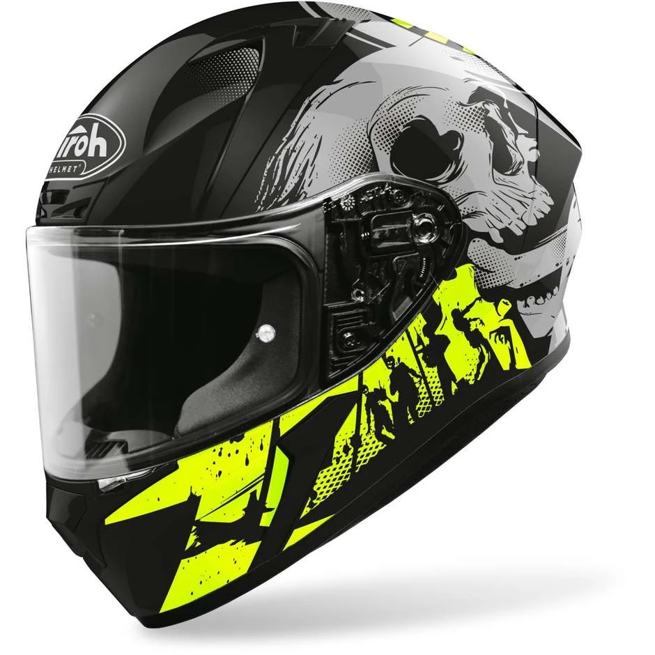 Casque De Moto Intégral Airoh VALOR Akuna Glossy Yellow Fluo 3 Casque De Moto Intégral Airoh VALOR Akuna Glossy Yellow Fluo