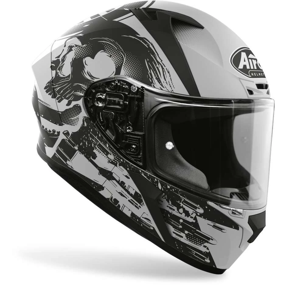 Casque De Moto Intégral Airoh VALOR Akuna Gris Mat 4 Casque De Moto Intégral Airoh VALOR Akuna Gris Mat – Image 2