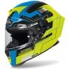 Casque De Moto Intégral En Fibre Airoh GP550 S Challenge Blue Matt Yellow