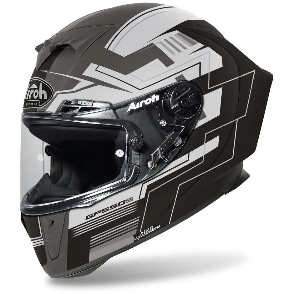 Casque De Moto Intégral En Fibre Airoh GP550 S Challenge Noir Mat 3 Casque De Moto Intégral En Fibre Airoh GP550 S Challenge Noir Mat