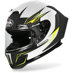 Casque De Moto Intégral En Fibre Airoh GP550 S Venom Matt White