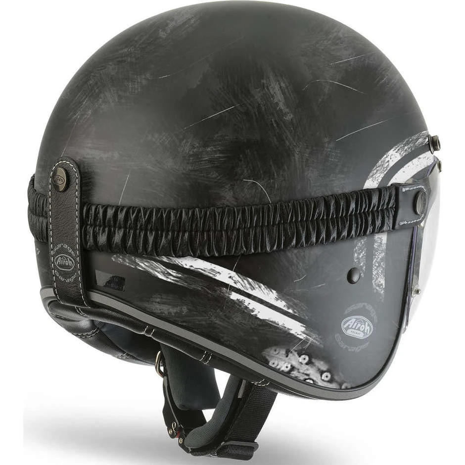 Casque de moto Jet Custom Airoh Garage Raw Matt avec des lunettes Casque De Moto Jet Custom Airoh Garage Raw Matt Avec Des Lunettes -Airoh boutique casque de moto jet custom airoh garage raw matt avec des lunettes 139137