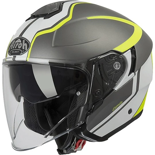 Casque De Moto Urban Jet Airoh HUNTER SOUL Anthracite Matt 3 Casque De Moto Urban Jet Airoh HUNTER SOUL Anthracite Matt