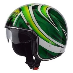 Casque De Moto Vintage Personnalisé Riot Jet Airoh Avec Visière Scintillante Tortue