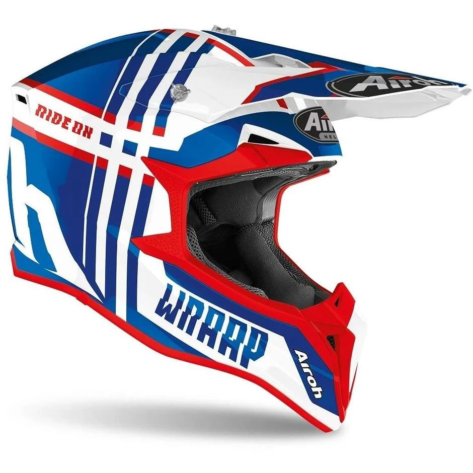 Casque Enfant Moto Cross Enduro Airoh WRAAP YOUTH Broaken Bleu Rouge Brillant 4 Casque Enfant Moto Cross Enduro Airoh WRAAP YOUTH Broaken Bleu Rouge Brillant – Image 2