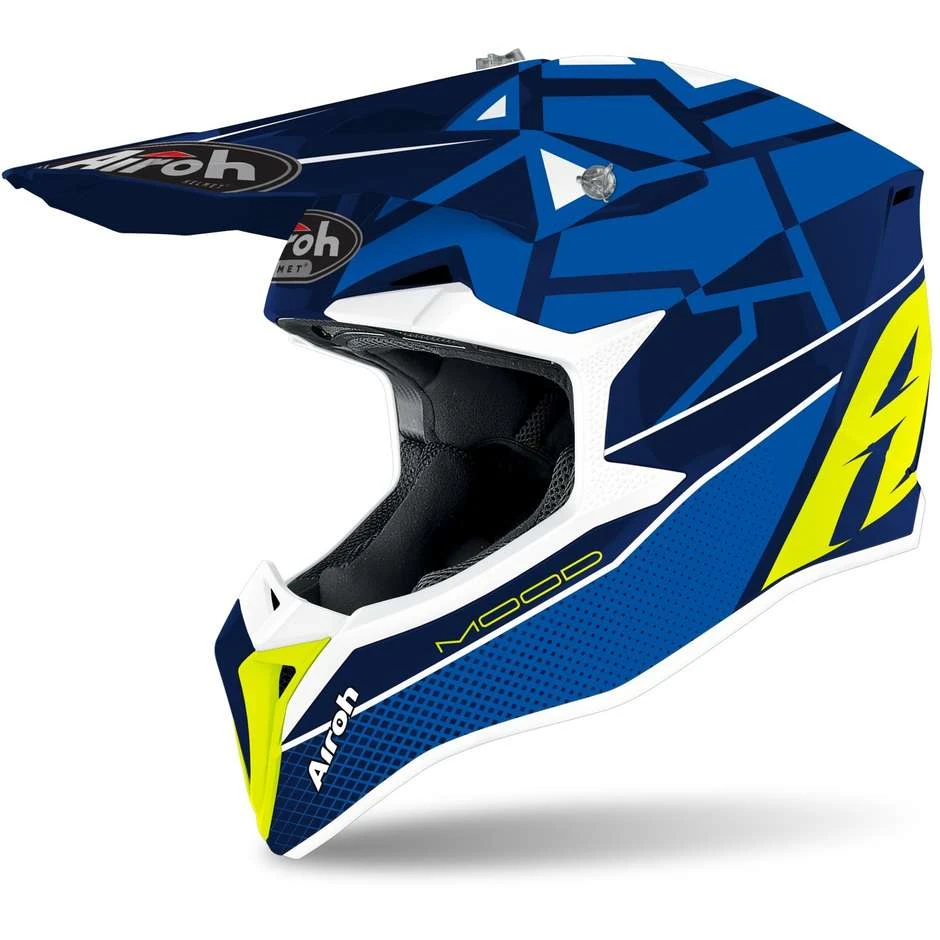 Casque Enfant Moto Cross Enduro Airoh WRAAP YOUTH Mood Glossy Blue 3 Casque Enfant Moto Cross Enduro Airoh WRAAP YOUTH Mood Glossy Blue
