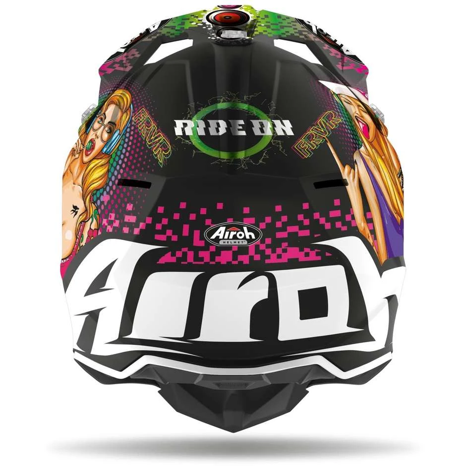 Casque Enfant Moto Cross Enduro Airoh WRAAP YOUTH Pin Up Opaque 4 Casque Enfant Moto Cross Enduro Airoh WRAAP YOUTH Pin Up Opaque – Image 2