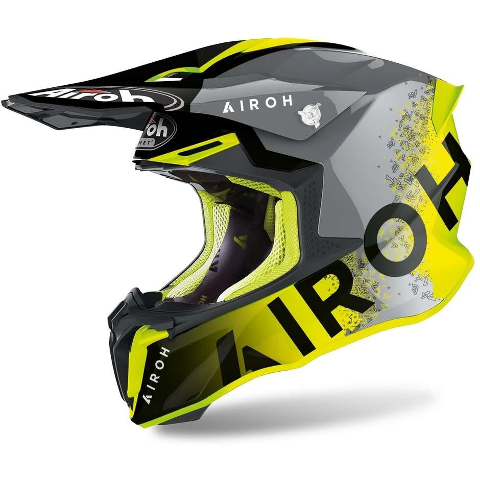 Casque Moto Cross Enduro Airoh TWIST 2.0 Bit Jaune Brillant 3 Casque Moto Cross Enduro Airoh TWIST 2.0 Bit Jaune Brillant