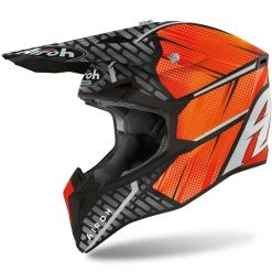 Casque Moto Cross Enduro Airoh WRAAP Idol Orange Mat