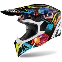Casque Moto Cross Enduro Airoh WRAAP Lollipop Glossy