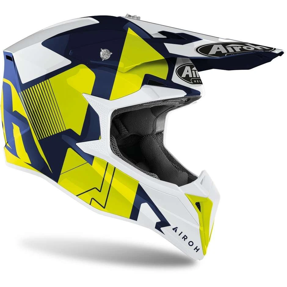 Casque Moto Cross Enduro Airoh WRAAP Raze Bleu Brillant 5 Casque Moto Cross Enduro Airoh WRAAP Raze Bleu Brillant – Image 3