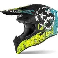Casque Moto Cross Enduro Airoh WRAAP Smile Matt Yellow