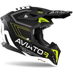 Casque Moto Cross Enduro En Carbone 3k Airoh AVIATOR 3 Primal Carbon 3k Jaune Fluo -Airoh boutique casque moto cross enduro en carbone 3k airoh aviator 3 primal carbon 3k jaune fluo 107291