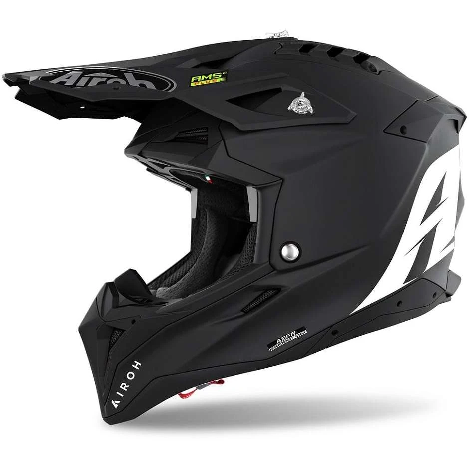 Casque Moto Cross Enduro En Fibre HPC Airoh AVIATOR 3 Couleur Noir Mat 3 Casque Moto Cross Enduro En Fibre HPC Airoh AVIATOR 3 Couleur Noir Mat