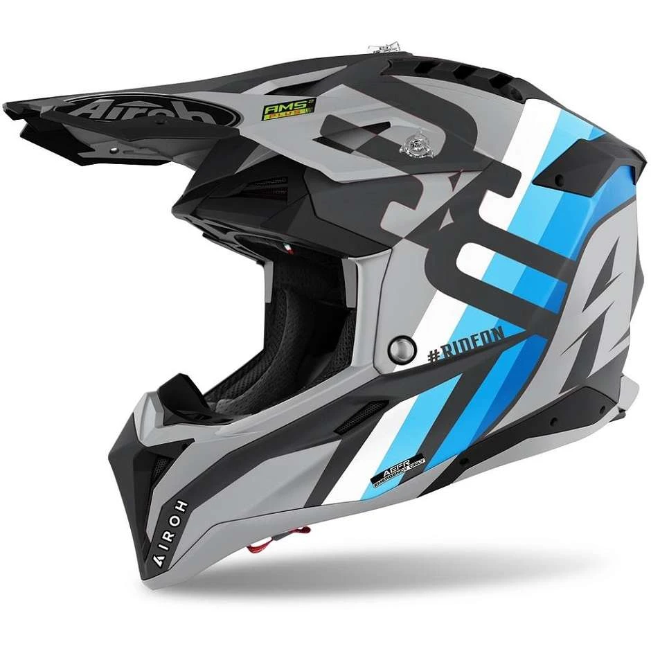 Casque Moto Cross Enduro En Fibre HPC Airoh AVIATOR 3 Rainbow Matt Anthracite 3 Casque Moto Cross Enduro En Fibre HPC Airoh AVIATOR 3 Rainbow Matt Anthracite