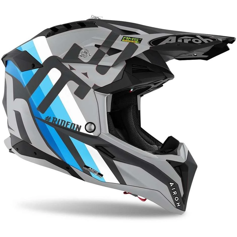 Casque Moto Cross Enduro En Fibre HPC Airoh AVIATOR 3 Rainbow Matt Anthracite 4 Casque Moto Cross Enduro En Fibre HPC Airoh AVIATOR 3 Rainbow Matt Anthracite – Image 2