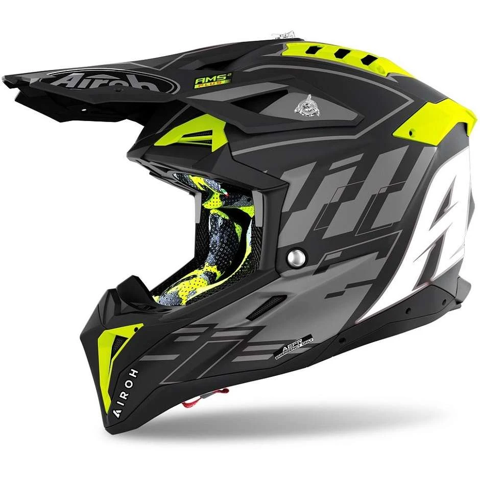 Casque Moto Cross Enduro En Fibre HPC Airoh AVIATOR 3 Rampage Noir Mat 3 Casque Moto Cross Enduro En Fibre HPC Airoh AVIATOR 3 Rampage Noir Mat