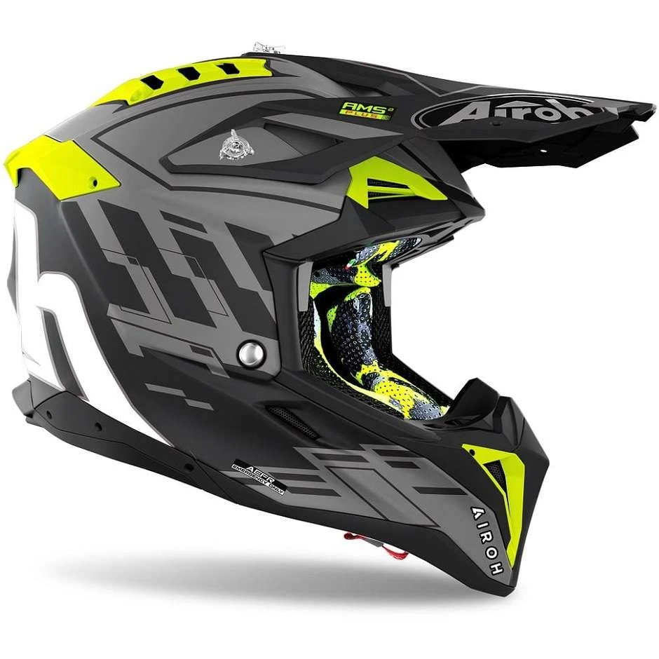 Casque Moto Cross Enduro En Fibre HPC Airoh AVIATOR 3 Rampage Noir Mat 4 Casque Moto Cross Enduro En Fibre HPC Airoh AVIATOR 3 Rampage Noir Mat – Image 2