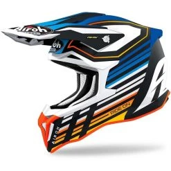 Casque Moto Cross Enduro En Fibre HPC Airoh STRYCKER Shaded Matt Blue