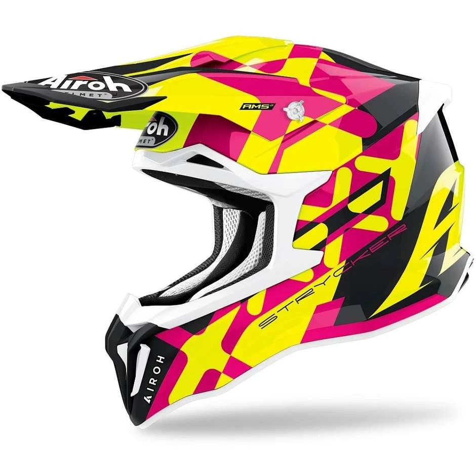 Casque Moto Cross Enduro En Fibre HPC Airoh STRYCKER XXX Glossy Pink 3 Casque Moto Cross Enduro En Fibre HPC Airoh STRYCKER XXX Glossy Pink