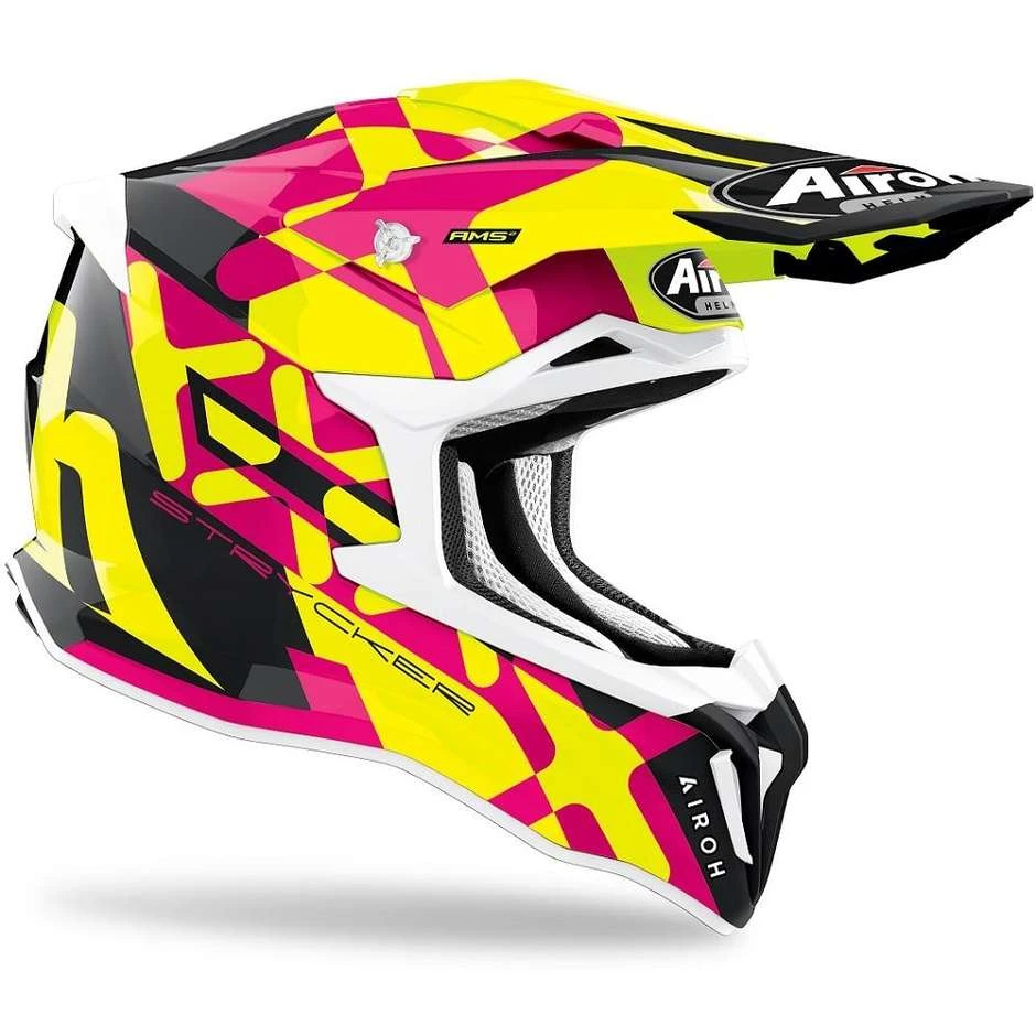 Casque Moto Cross Enduro En Fibre HPC Airoh STRYCKER XXX Glossy Pink 4 Casque Moto Cross Enduro En Fibre HPC Airoh STRYCKER XXX Glossy Pink – Image 2