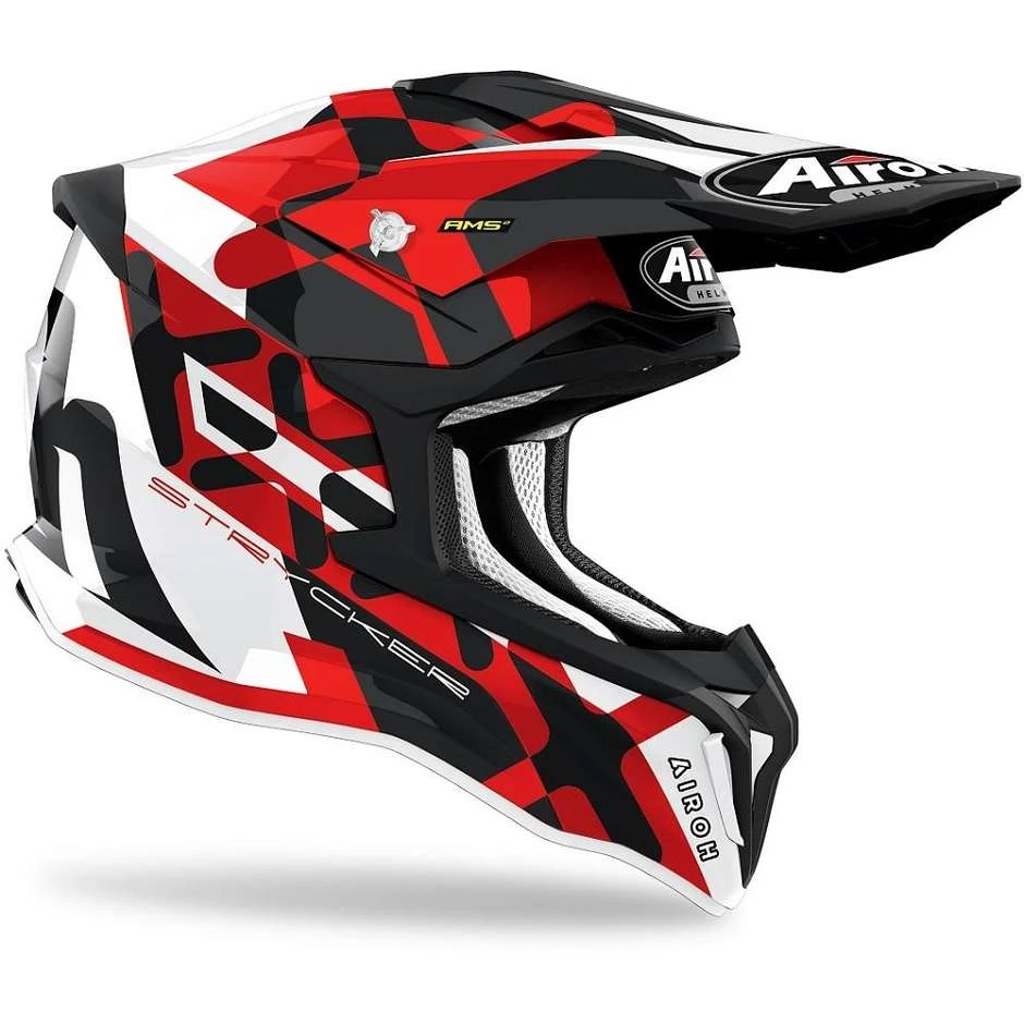 Casque Moto Cross Enduro En Fibre HPC Airoh STRYCKER XXX Glossy Red 5 Casque Moto Cross Enduro En Fibre HPC Airoh STRYCKER XXX Glossy Red – Image 3