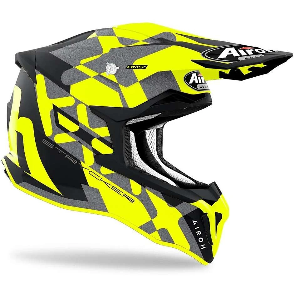 Casque Moto Cross Enduro En Fibre HPC Airoh STRYCKER XXX Jaune Mat 4 Casque Moto Cross Enduro En Fibre HPC Airoh STRYCKER XXX Jaune Mat – Image 2
