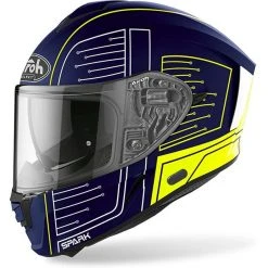Casque Moto Intégral Double Visière Airoh SPARK Cyrcuit Bleu Mat