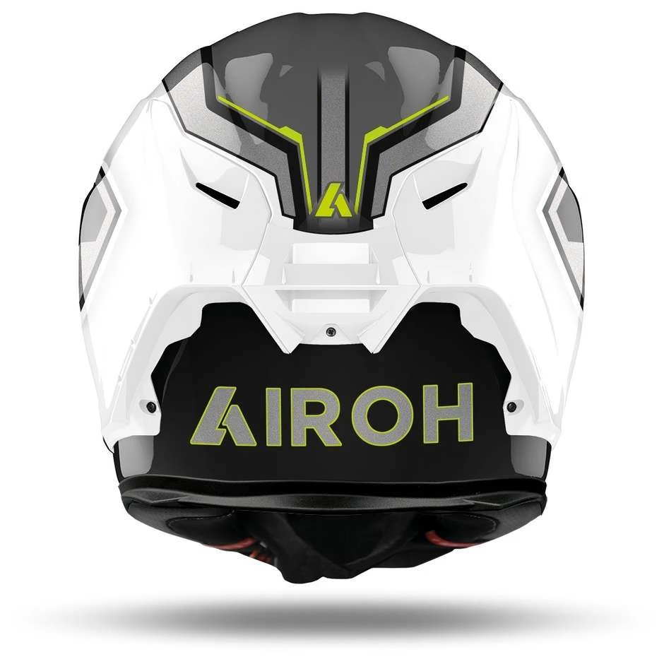 Casque Moto Intégral En Fibre Airoh GP550 S Rush Blanc Jaune Brillant 4 Casque Moto Intégral En Fibre Airoh GP550 S Rush Blanc Jaune Brillant – Image 2