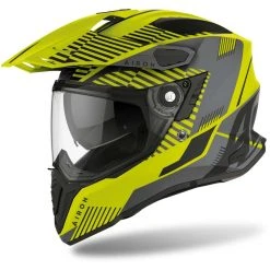 Casque Moto Intégral On-Off Touring Airoh COMMANDER Boost Jaune Mat