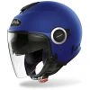 Casque Moto Jet Double Visor Airoh HELIOS Couleur Concrete Matt Blue