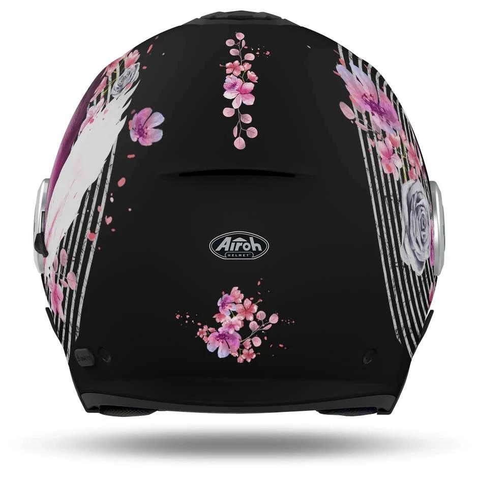 Casque Moto Jet Double Visor Airoh HELIOS Mad Black Pink Opaque 4 Casque Moto Jet Double Visor Airoh HELIOS Mad Black Pink Opaque – Image 2