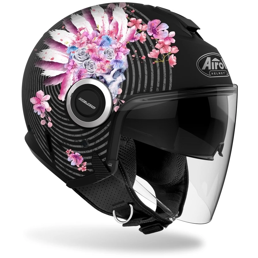 Casque Moto Jet Double Visor Airoh HELIOS Mad Black Pink Opaque 5 Casque Moto Jet Double Visor Airoh HELIOS Mad Black Pink Opaque – Image 3