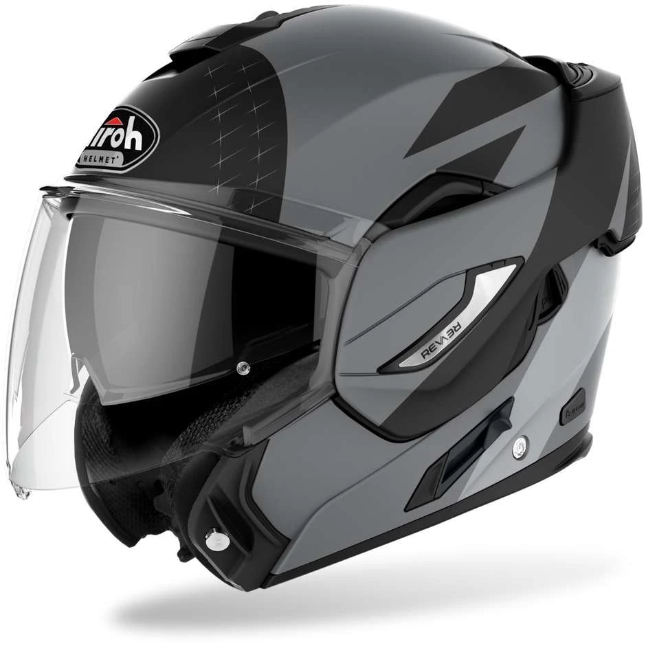 Casque Moto Modulable Double Homologation P / J Airoh REV 19 LEADEN Matt Anthracite 3 Casque Moto Modulable Double Homologation P / J Airoh REV 19 LEADEN Matt Anthracite