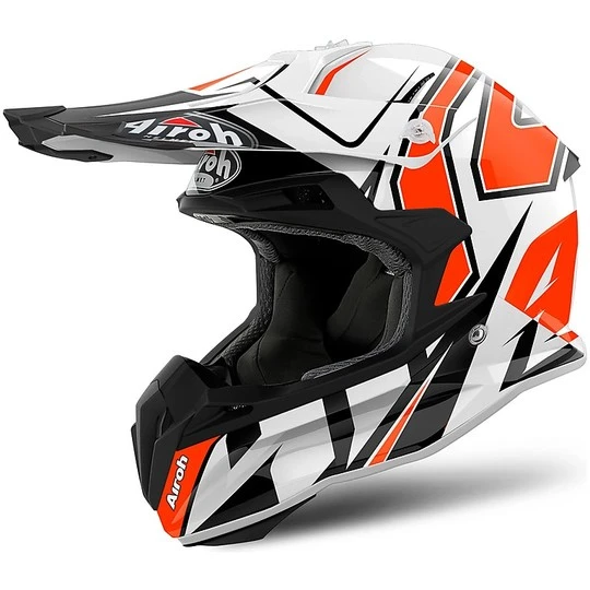 Cross Enduro Casque De Moto Airoh Terminator Open Vision Shock Orange Glossy White 3 Cross Enduro Casque De Moto Airoh Terminator Open Vision Shock Orange Glossy White