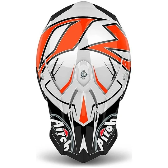 Cross Enduro Casque De Moto Airoh Terminator Open Vision Shock Orange Glossy White 7 Cross Enduro Casque De Moto Airoh Terminator Open Vision Shock Orange Glossy White – Image 5