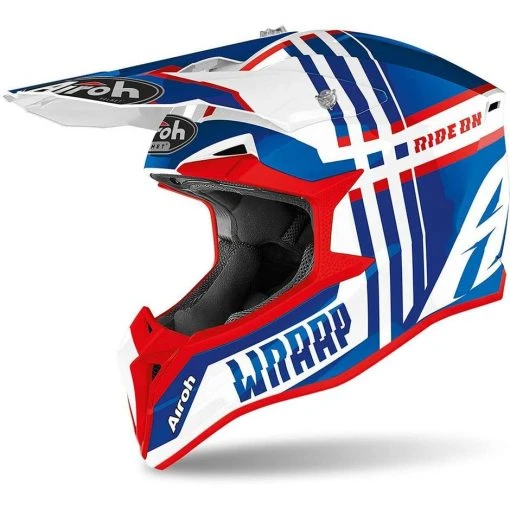 Cross Enduro Casque De Moto Airoh WRAAP Broken Blue Glossy Red 2 Cross Enduro Casque De Moto Airoh WRAAP Broken Blue Glossy Red -Airoh boutique cross enduro casque de moto airoh wraap broken blue glossy red 132319