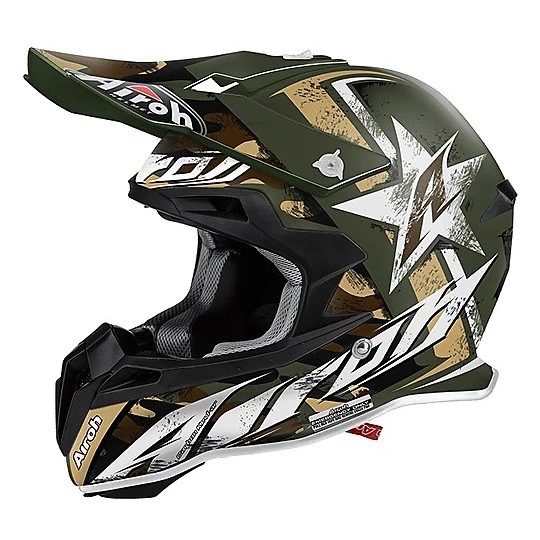 Airoh Cross Enduro Casque De Moto Terminator 2.1 Couleur Ground Green Matt 3 Airoh Cross Enduro Casque De Moto Terminator 2.1 Couleur Ground Green Matt
